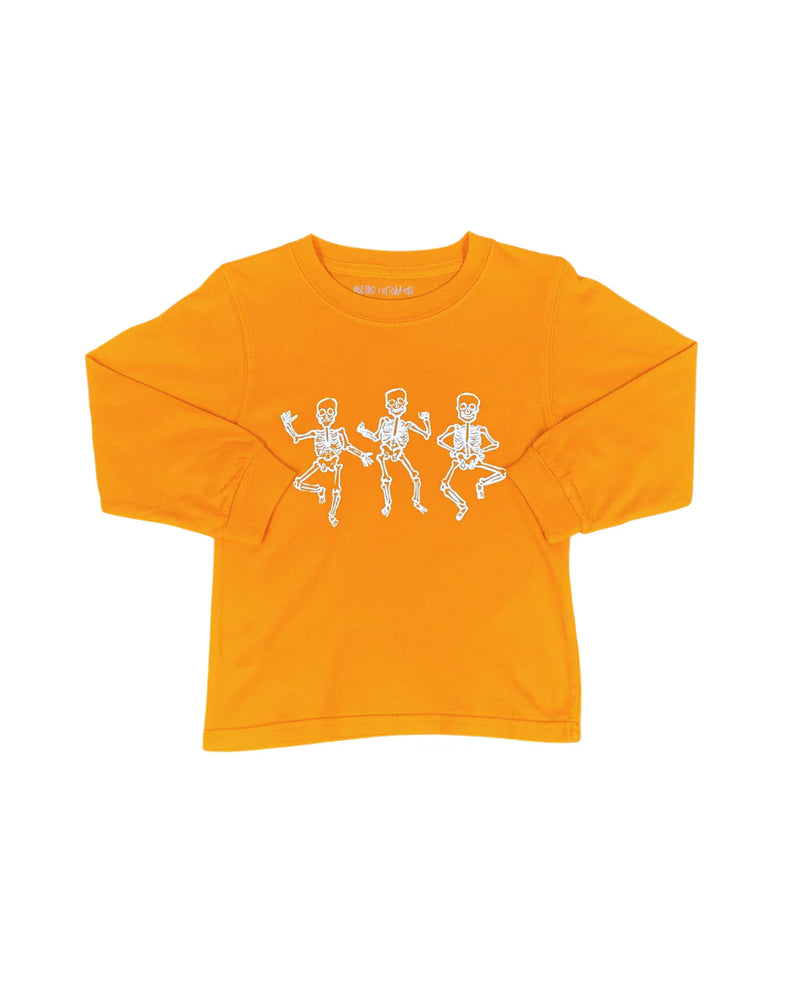 Orange Skeleton Tee