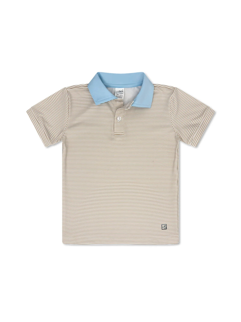 Parker Polo - Sandstone Ministripe