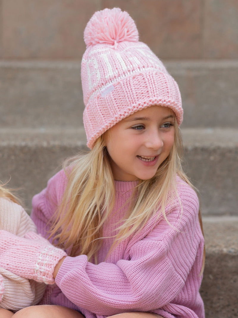 Pink Knit Mittens