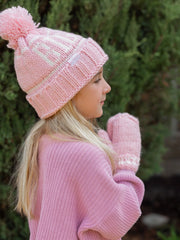 Pink Knit Mittens