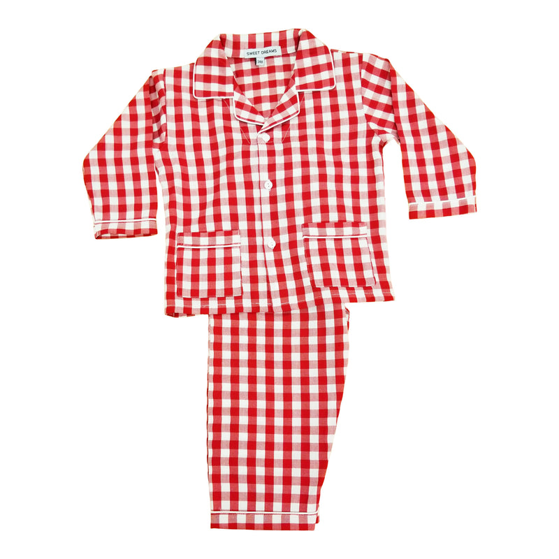 Boy’s Red Gingham Pajamas