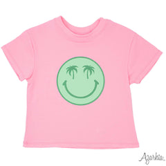 Palm Smiley Face Boxy Tee