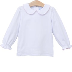 Peter Pan Collar Top - Light Pink