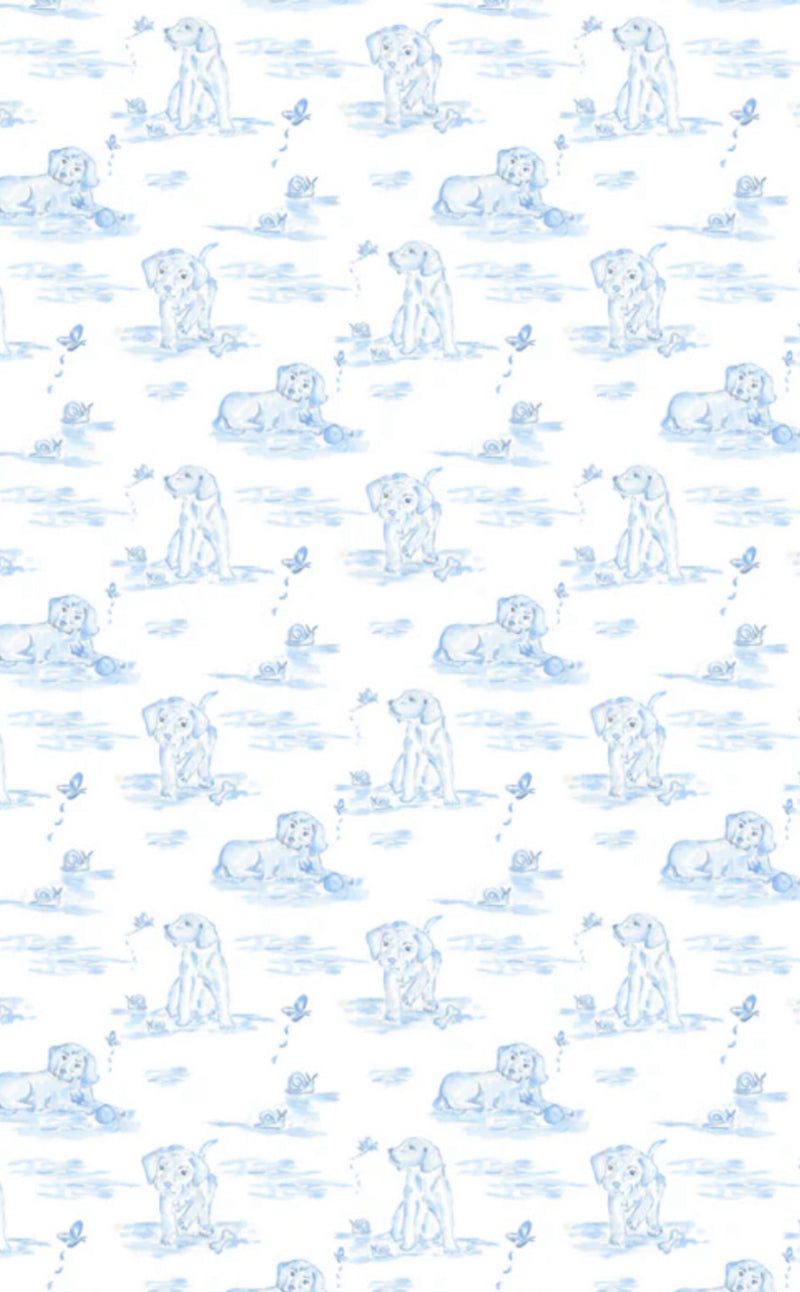 Mae Bloomer Set - Blue Puppy