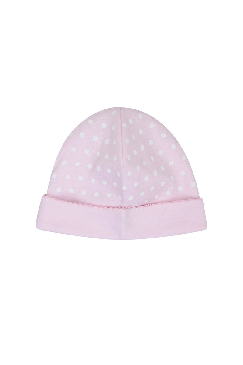 Pink Polka Dot Baby Hat