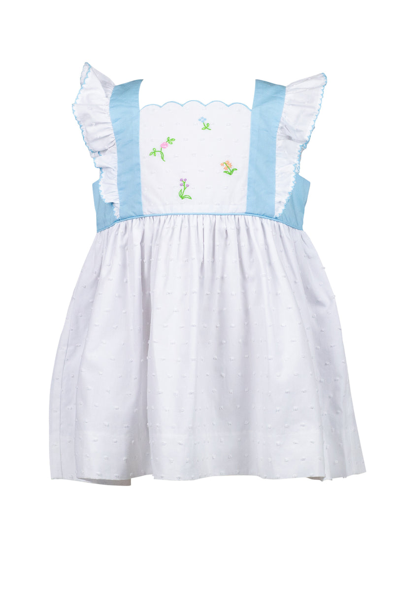 Presale Posy White Swiss Dot Pinafore