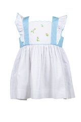 Posy White Swiss Dot Pinafore