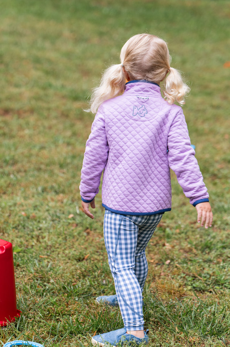 Athletic Legging - Bluefin Gingham