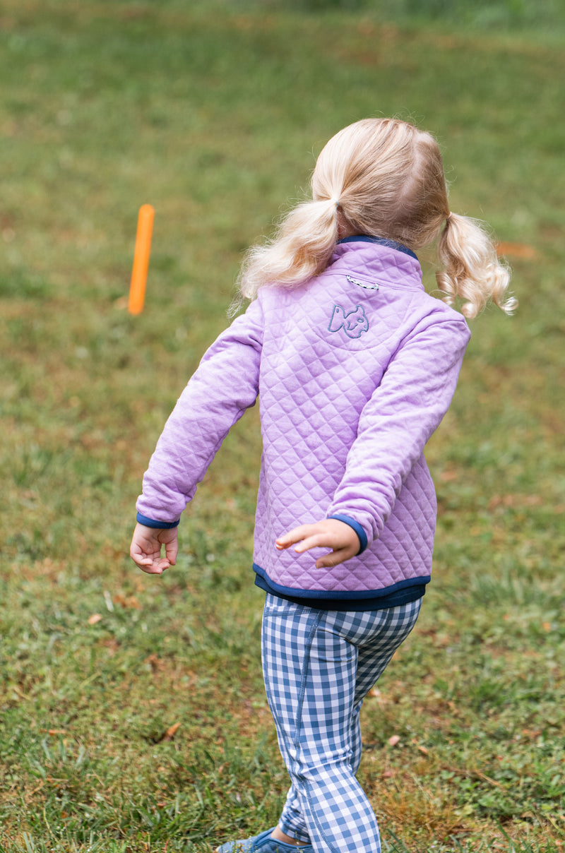 Athletic Legging - Bluefin Gingham