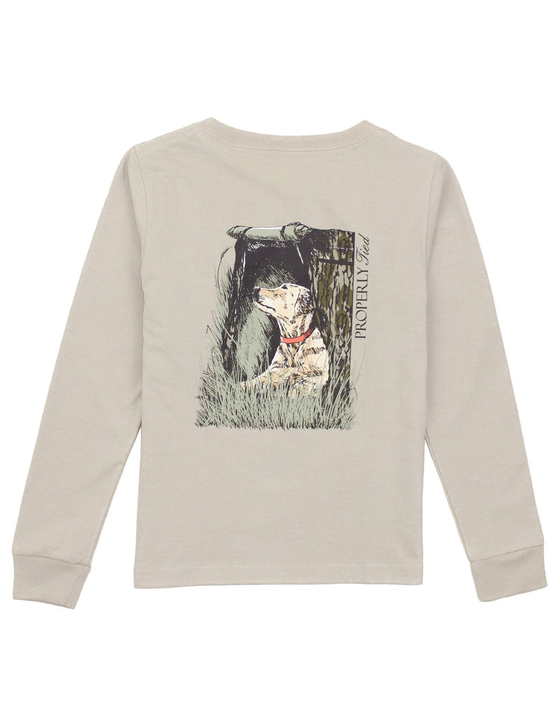 Properly Tied Mossy Oak Lab Long Sleeve Tee in Linen