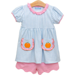 Pumpkin Ruffle Short Set