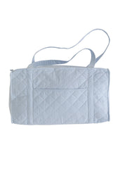 Quilted Luggage Duffle - Light Blue