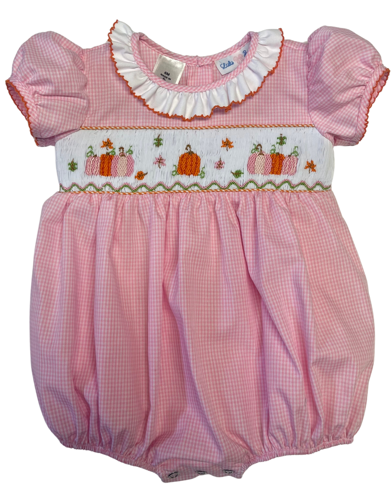 Pumpkin Smocked Bubble