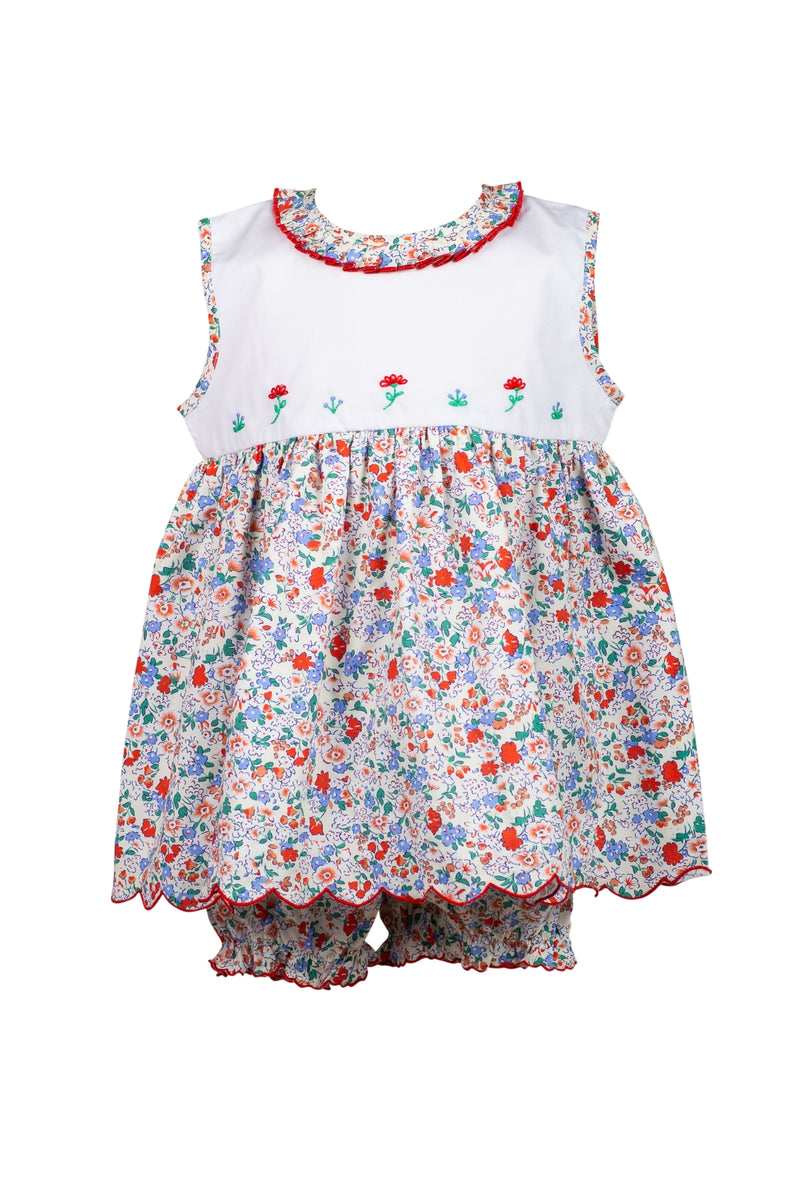 Rosie Red Floral Bloomer Set