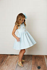 Spring Gingham Twirl Dress