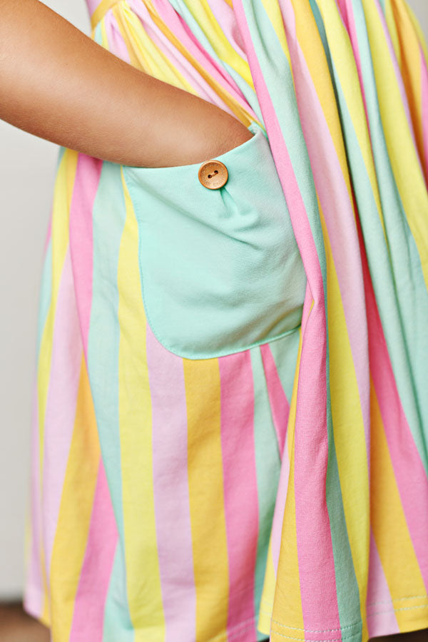 Rainbows Stripes Pocket Dress