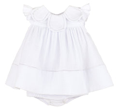 Cuddle Cotton Petal Float Dress - White