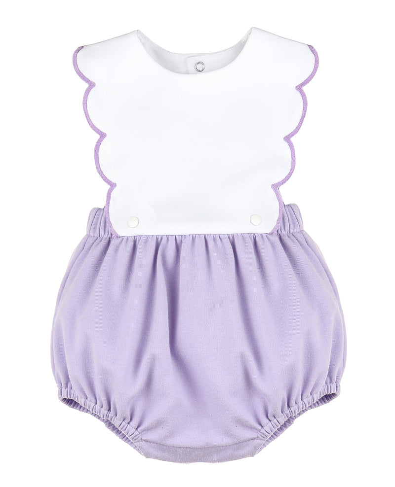 Knit Scallop Overall - Lilac