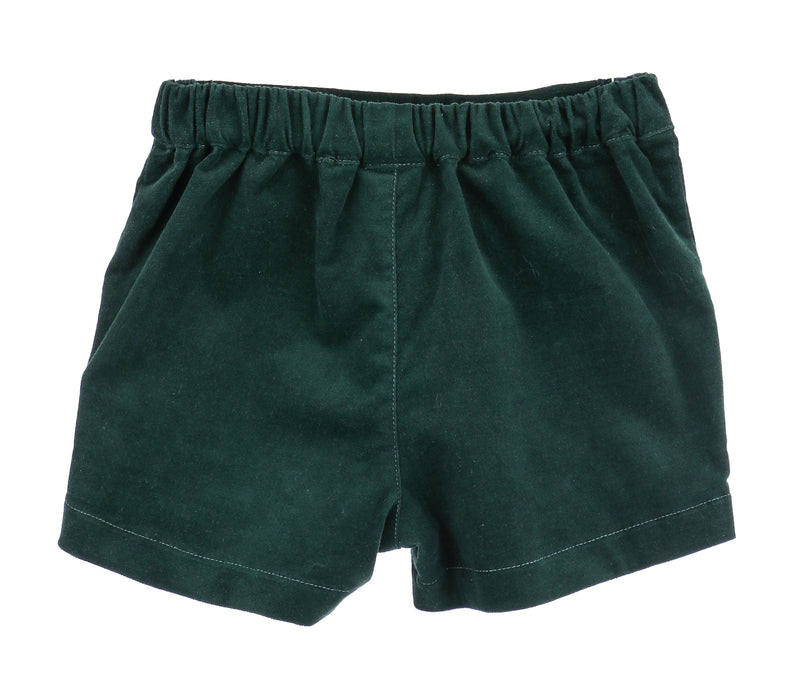 Holly Jolly Green Velvet Boy Short Set