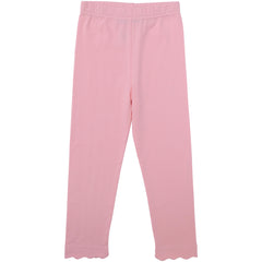 Scallop Leggings - Light Pink