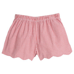 Scallop Short - Red Gingham