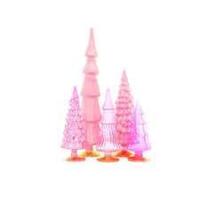 Glass Hue Trees Set/5