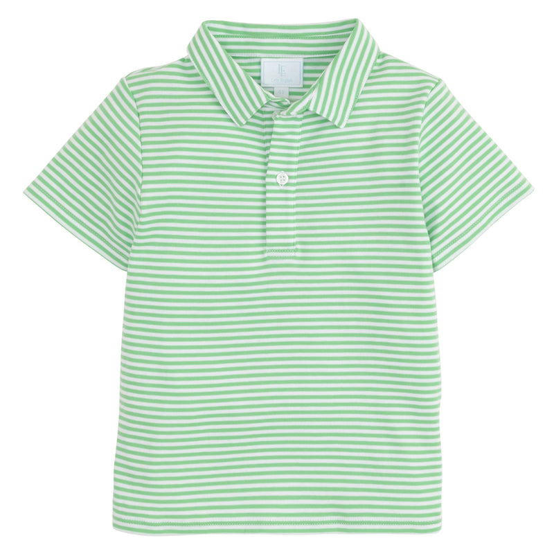 Short Sleeve Polo - Green Stripe