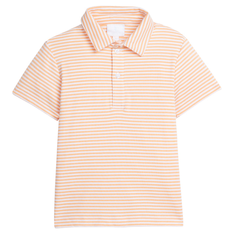 Short Sleeve Polo - Melon Stripe