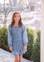 Fall Floral Smocked Dress