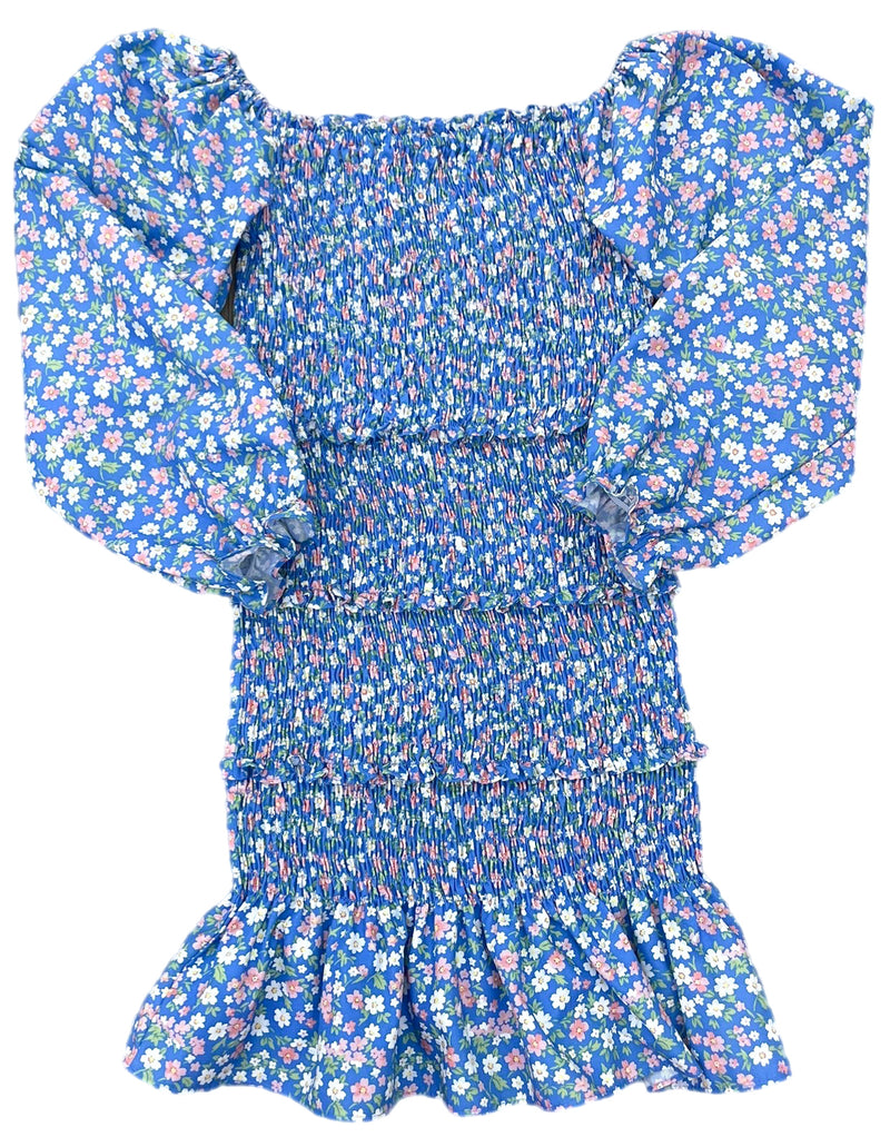 Fall Floral Smocked Dress