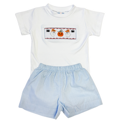 Halloween Smocked Short Set