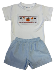 Halloween Smocked Short Set