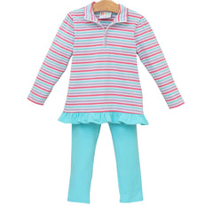 Pullover Tunic Set - Candy Stripe