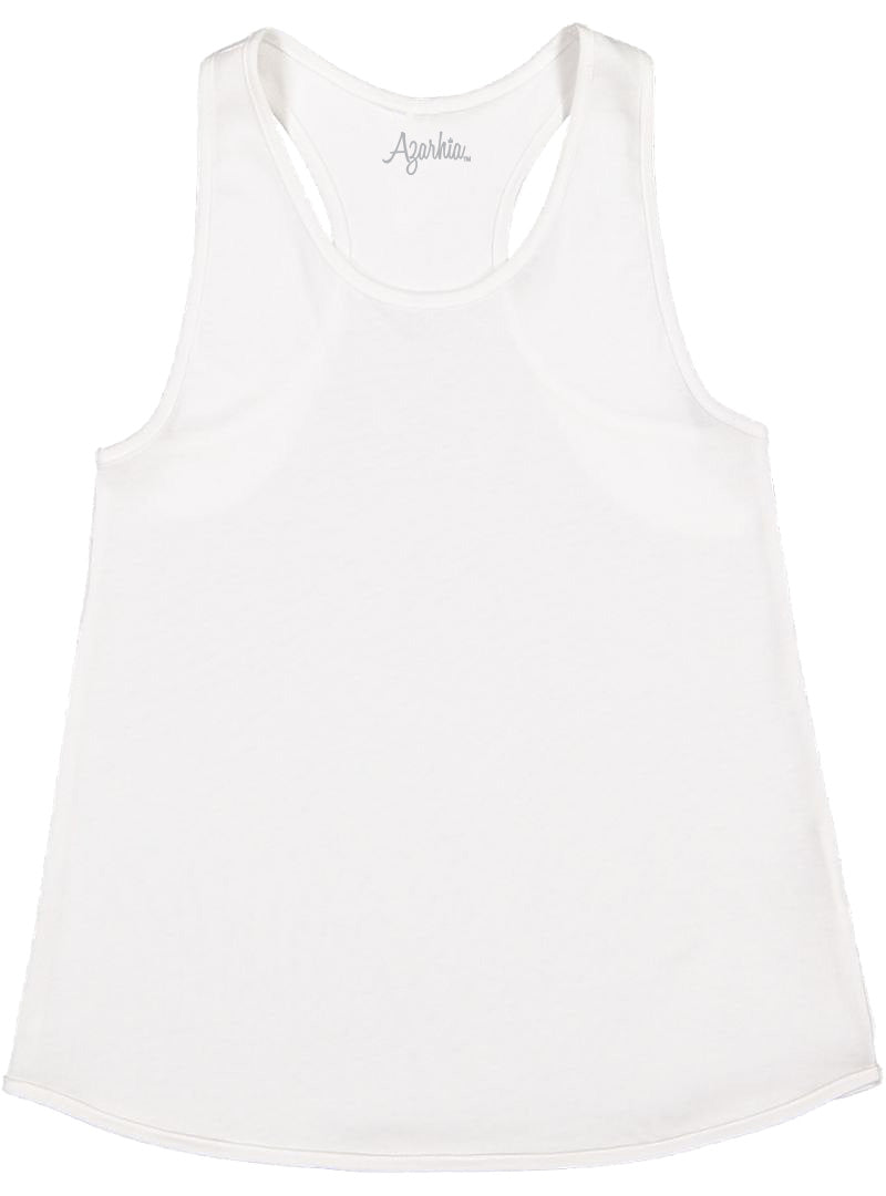 Racer Back Tank Top - White