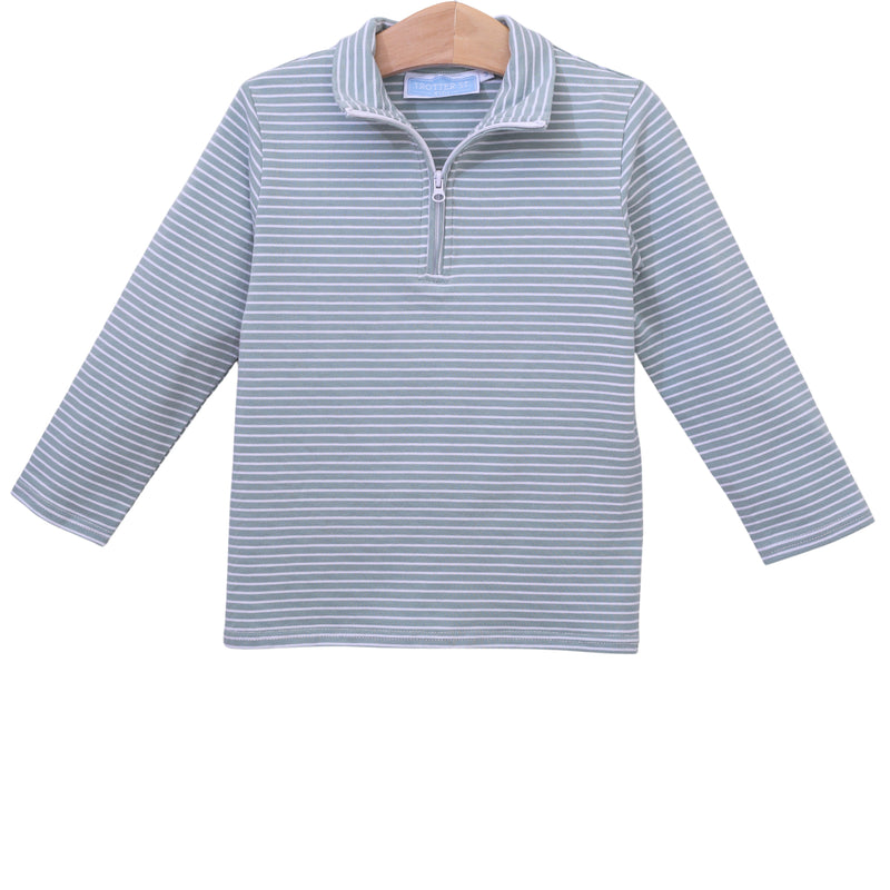 Tucker Pullover - Sage Stripe