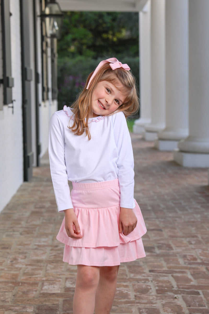 Vera Ruffle Top - Light Pink