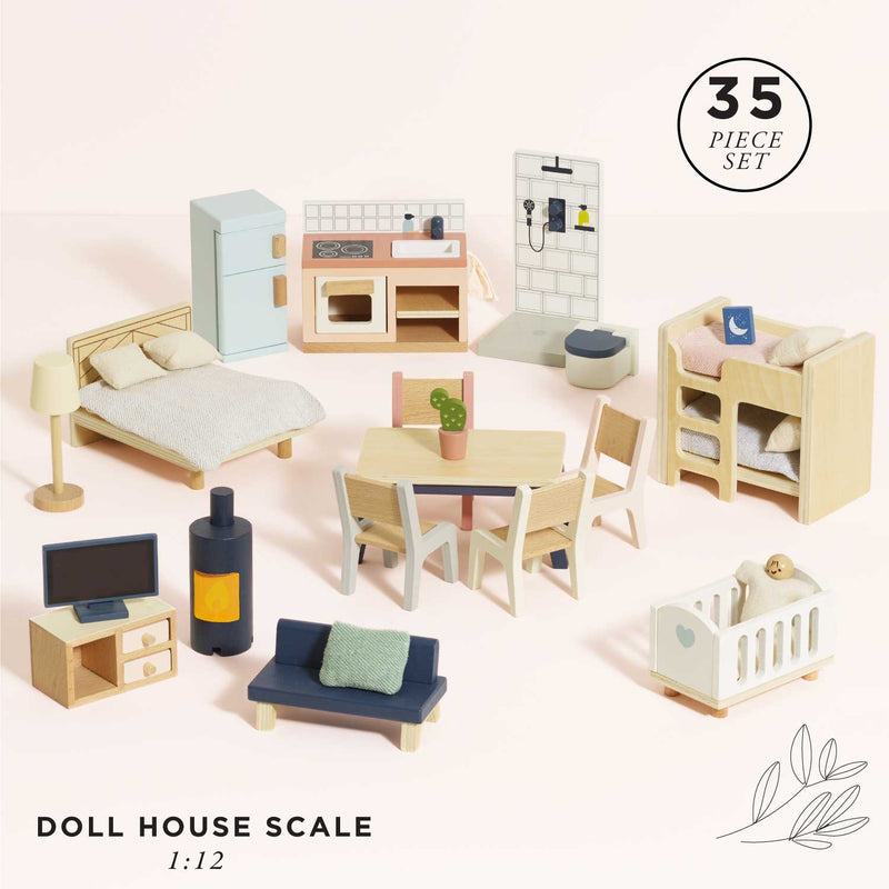 Complete Doll House Furniture Set