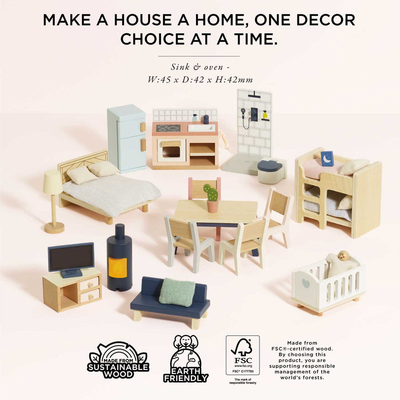 Complete Doll House Furniture Set