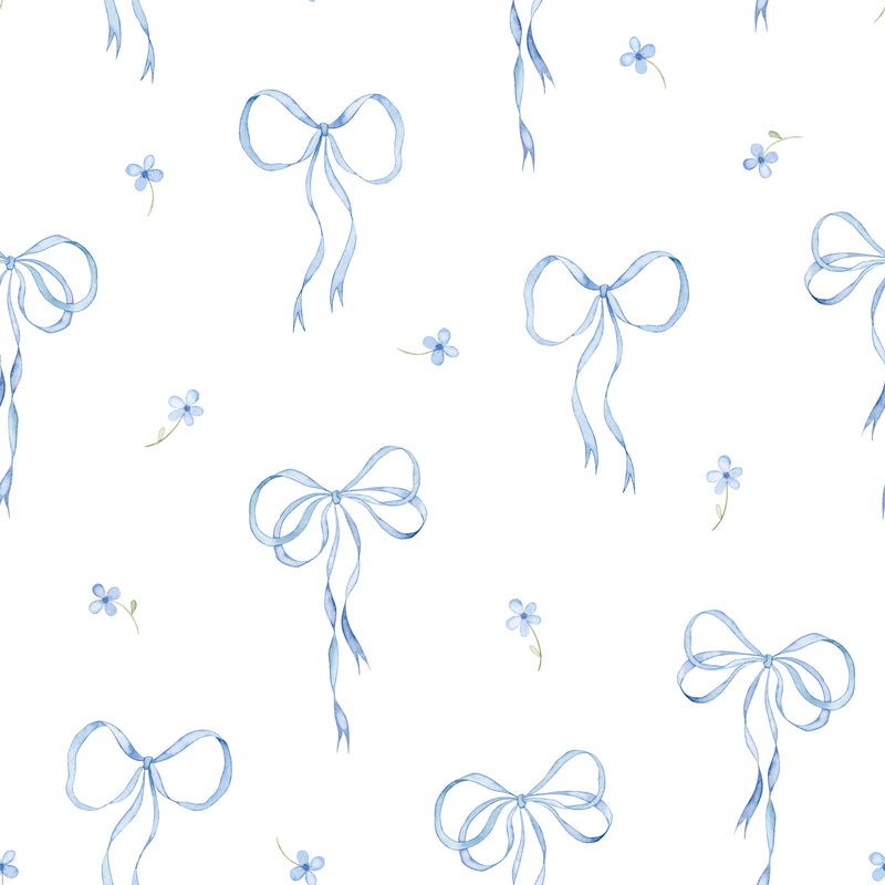Peggie Peplum Legging Set - Blue Bows Knit