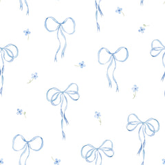 Peggie Peplum Legging Set - Blue Bows Knit