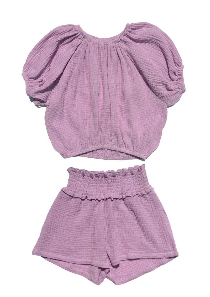 Sadie Shorts - Purple Gauze