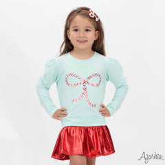Gathered Skort - Red Shimmer