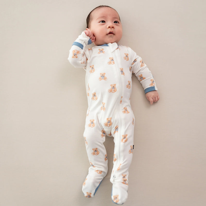 Zippered Footie - Teddy Bear