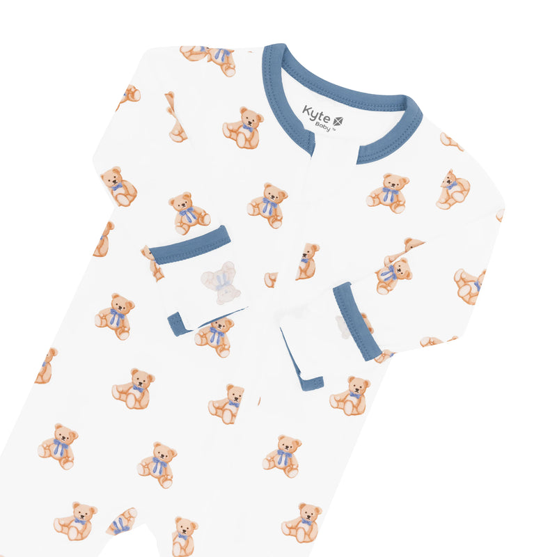 Zippered Footie - Teddy Bear