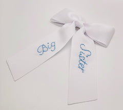 Big Sister Bow - Blue Thread