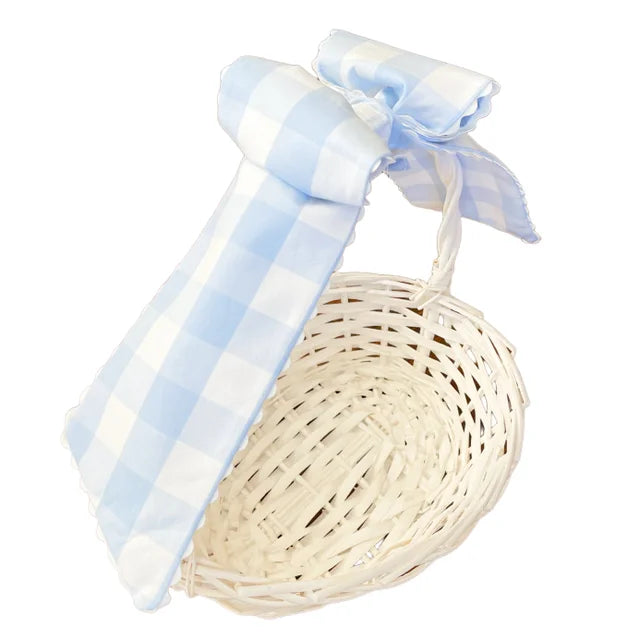 Basket Bow - Blue Buffalo Check