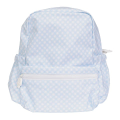 Large Backpack - Blue Gingham