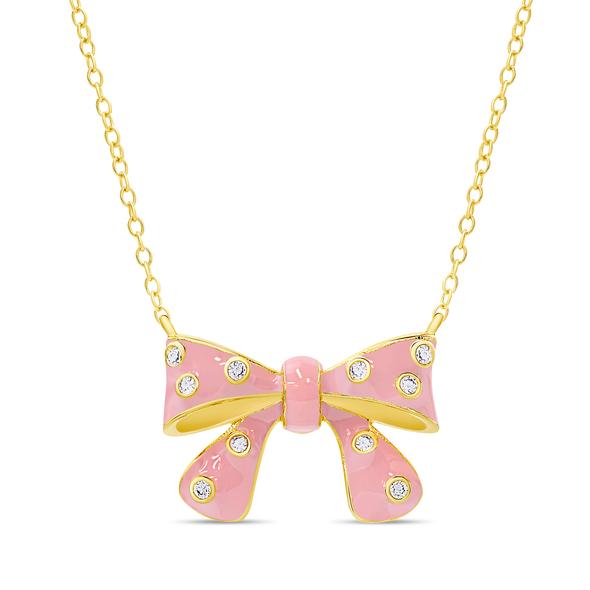 Pink Bow Necklace