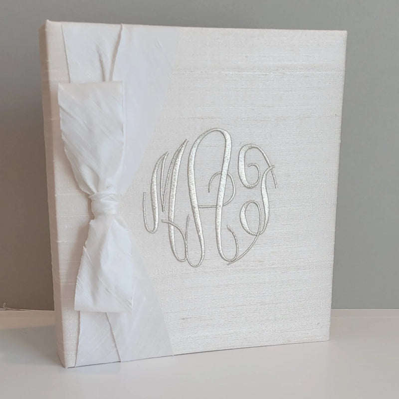 Personalized Baby Book - Silk Book w/ Silk Bow