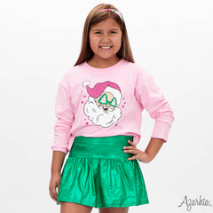 Gathered Skort - Green Shimmer
